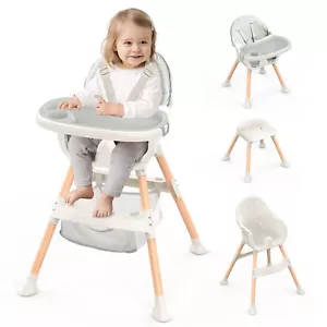 Baby High Chair Convertible 4-in-1 Highchairs High Chairs for Babies Toddlers - Picture 1 of 9