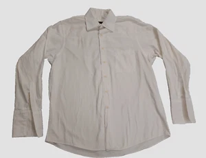 BCBG ATTITUDE Men Dress Shirt Beige Button Front Modern Fit Cuff Sz 16.5 34-35 - Picture 1 of 6