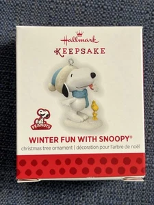 HALLMARK 2013 WINTER FUN WITH SNOOPY # 16 IN SERIES ORNAMENT - Picture 1 of 3