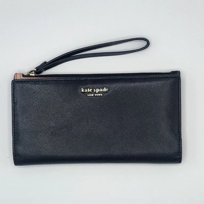 Cartera sin asas Kate Spade pequeña muñeca negra/rosa claro DEFECTOS LEER Foto 1 de 4