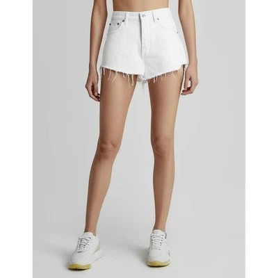 Pantalones Cortos Topshop Denim Comfort Elastizados Blancos Talla US 12 Foto 1 de 4