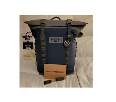 YETI Hopper M20 мягкий рюкзак кулер / темно-синий, подходит 36 банок, совершенно новый - Изображение 1 из 4