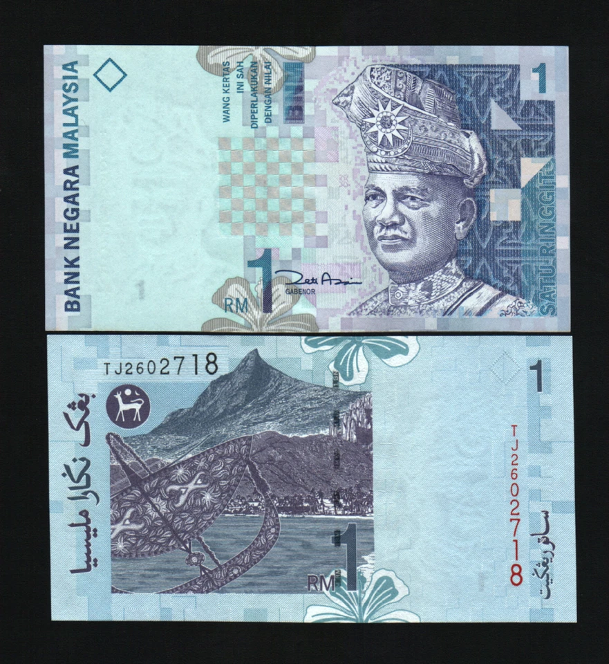 MALAYSIA 1 RINGGIT P-39 2000 x 1000 Pcs Lot Brick 10 BUNDLE LAKE UNC MONEY NOTE - Image 1 of 1