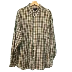 Austin Mens Casual Button Down Shirt Size XXL Orange and Green Plaid - Picture 1 of 5