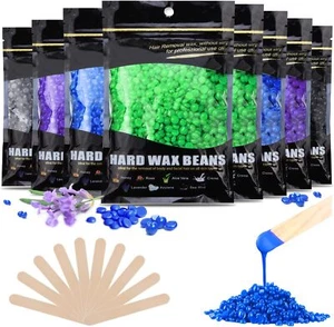 Depilatory Hard Wax Beans Waxing Beads Pellet Hot Brazilian Body Hair Removal  - Picture 1 of 3