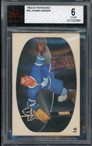 Parkhurst #16 1962-63 Johnny Bower en muy buen estado 6 - Imagen 1 de 2