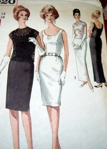*BELLISSIMO ABITO E GIACCA DA SERA VINTAGE anni 60 modello cucito 14/34 - Foto 1 di 1