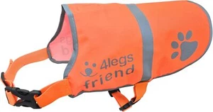 Orange Safety Reflective Lightweight Vest with Leash Hole 5 Sizes - Picture 1 of 2