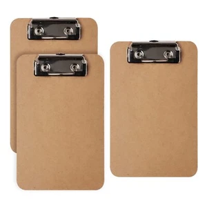 3 Pack Mini Wood Clipboard 4.7X 7.3inch Small Memo Size Pocket Clipboards A6 ... - Picture 1 of 8