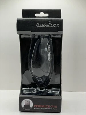 Perixx PERIMICE-715 Wireless Ergonomic Vertical Mouse - Black - New! - Image 1 of 4