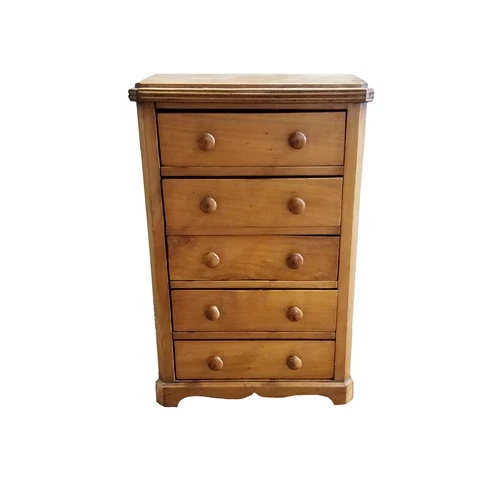 19th C. Miniature German Cherry Tall Chest Cover