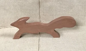 Figura de zorro horno de leña vintage casa de campo núcleo de duende bosque granja rústica - Imagen 1 de 6