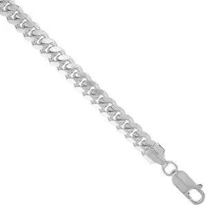 STERLING SILVER MIAMI CUBAN CURB LINK CHAIN BRACELET 7~8" INCH 3.5~ 6 MM UNISEX - Picture 1 of 3
