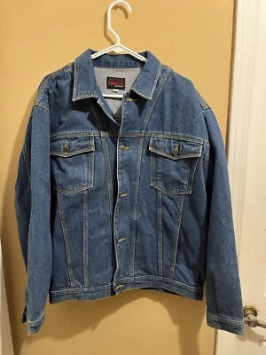Chaqueta Sunbelt vintage para hombre talla XL azul denim abotonada de colección Foto 1 de 2