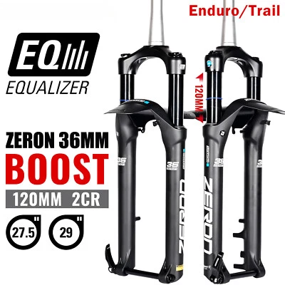 Horquilla neumática suspensión delantera bicicleta MTB 120 mm Travel Boost 110*15 mm 27,5/29 pulgadas  Foto 1 de 4