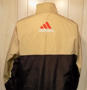 Chaqueta rompevientos para hombre Adidas talla XL media cremallera nailon bronceada negra - Imagen 1 de 8