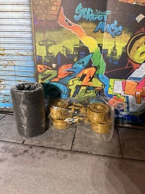 Tamiya Subaru Wrx Mexico Rally spoke wheels - Gold (2 pair) Tires And Wheels - Image 1 of 4