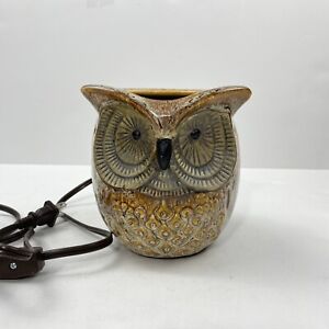 ScentSationals Light Up Owl Ceramic Wax Warmer Lamp Nightlight 6" Tall