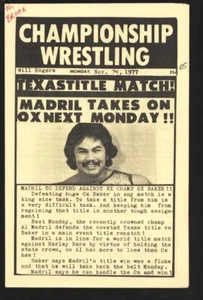 Sports Pub: Championship Wrestling Program 9/26/1977-Will Rogers Auditorium F... - Picture 1 of 1
