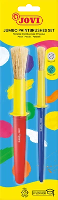 JOVI Pinsel-Set, Maxi Schulpinsel Malpinsel, 2 Pinsel 1x mittel + 1 dick