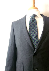 Hugo Boss Sport Coat Jacket Tesse Lanificio 40S Short The James4 Mini-Houndstoot - Picture 1 of 10