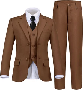 Boys Suit Kids Suits Tuxedo for Boys Toddler Vest Pants Set Ring Bearer Outfit D - Picture 1 of 13