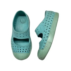 Native Jefferson Juniper Child Toddler Shoe C8 Teal Slip On Waterproof Summer - Picture 1 of 7