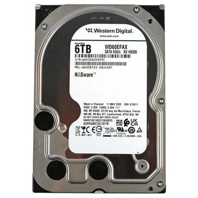 6TB WD60EFAX Western Digital RED NAS interne Festplatte SATA3 3" recertified - Bild 1 von 3