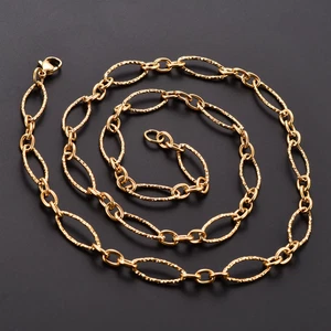 3,5 mm breite Edelstahl Halskette 46cm goldfarben - Bild 1 von 2