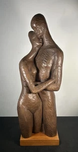 1968 Austin Productions Lovers Statue 23” Mid Century Modern Figure - Picture 1 of 19