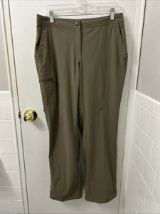 LL Bean Trail Pants Womens 10 Brown Water Repellent Straight Leg UPF 50+ 516324 - Picture 1 of 10