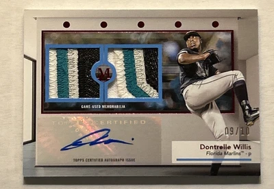 2024 Topps Museum Collection #SWDRA-DW Dual Relic Auto Ruby /10 Dontrelle Willis - Image 1 of 3