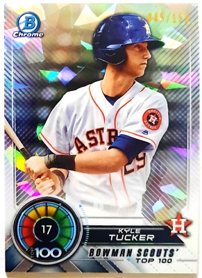 Kyle Tucker 2018 Bowman Chrome Top 100 #B17-17 Atomic Refractor SP# 45/150 - Image 1 of 3