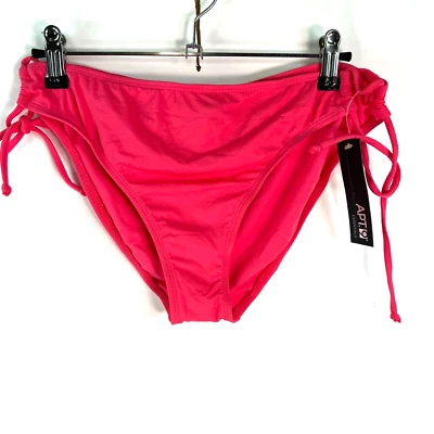 Apt. Roupa de banho feminina 9 biquíni tamanho 10 fio lateral rosa hipster nova com etiquetas - Imagem 1 de 4