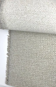 7.1 metres beige textured chenille upholstery fabric FREE POSTAGE - Picture 1 of 4