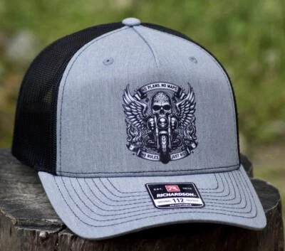 Sombrero de motocicleta Richardson 112 tema personalizado vintage ajustable gris �EE. UU. Foto 1 de 4