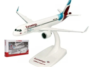 MODELLINO AEREO STATICO HERPA AIRBUS A320NEO EUROWINGS MODELLISMO SCALA 1:200 - Immagine 1 di 4