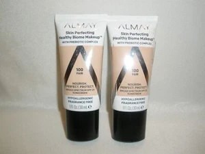 New Lot of 2 *Expired* Almay Skin Perfecting Healthy Biome Makeup 100 Fair - Picture 1 of 2