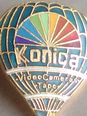 Vintage Konica Lapel Tie Pins KONICA hot air balloon,FILM, Nice Print (6) - Image 1 of 4
