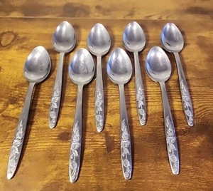 Vtg Nasco Japan Lady Charming Stainless Steel Flatware 8pc Spoons ONLY  - Picture 1 of 5