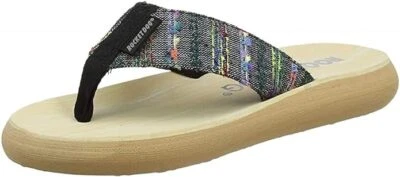 Rocket Dog Women's Girls Spotlight Flat EVA Flip Flops Lightweight Black UK3