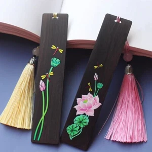 Colored Lotus Bookmark Dragonfly Book Mark Home Office School Teacher's Day Gift - Bild 1 von 3