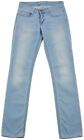 Acne Women's Jeans Denim Boot Cut Light Blue Cotton Pocket Button Zip Size 27/32