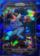 2023 Prizm Bruce Sutter Chicago Cubs Blue Cracked Ice Prizm Refractor #284