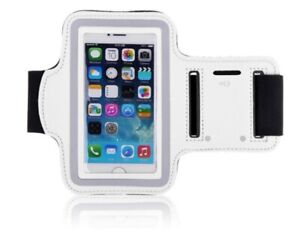 Crisp White Sports Gym Armband Case Premium Running Cover Holder For iPhone 4