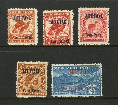 M7968 Cook Islands-Aitutaki 1903 SG4/7b - Definitives perf 11. All shades Cover
