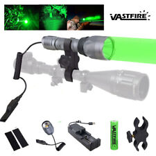 Hunting Green Light 400 yard LED Flashlight for Varmint Predator Coyote Hog Pig