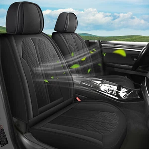 Car PU Leather Full Set Seat Covers Protector Black For FORD MAVERICK 2022-2024 - Picture 1 of 7