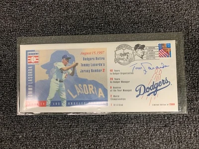Томми Ласорда подписанный конверт Зал славы менеджер LA Dodgers MLB 1997? Из 2500 - Изображение 1 из 4