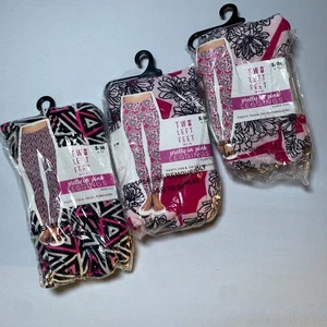 6er Set zwei linke Füße Damen hübsche in rosa Leggings Größe S/M 4-10 sortiert - Bild 1 von 4